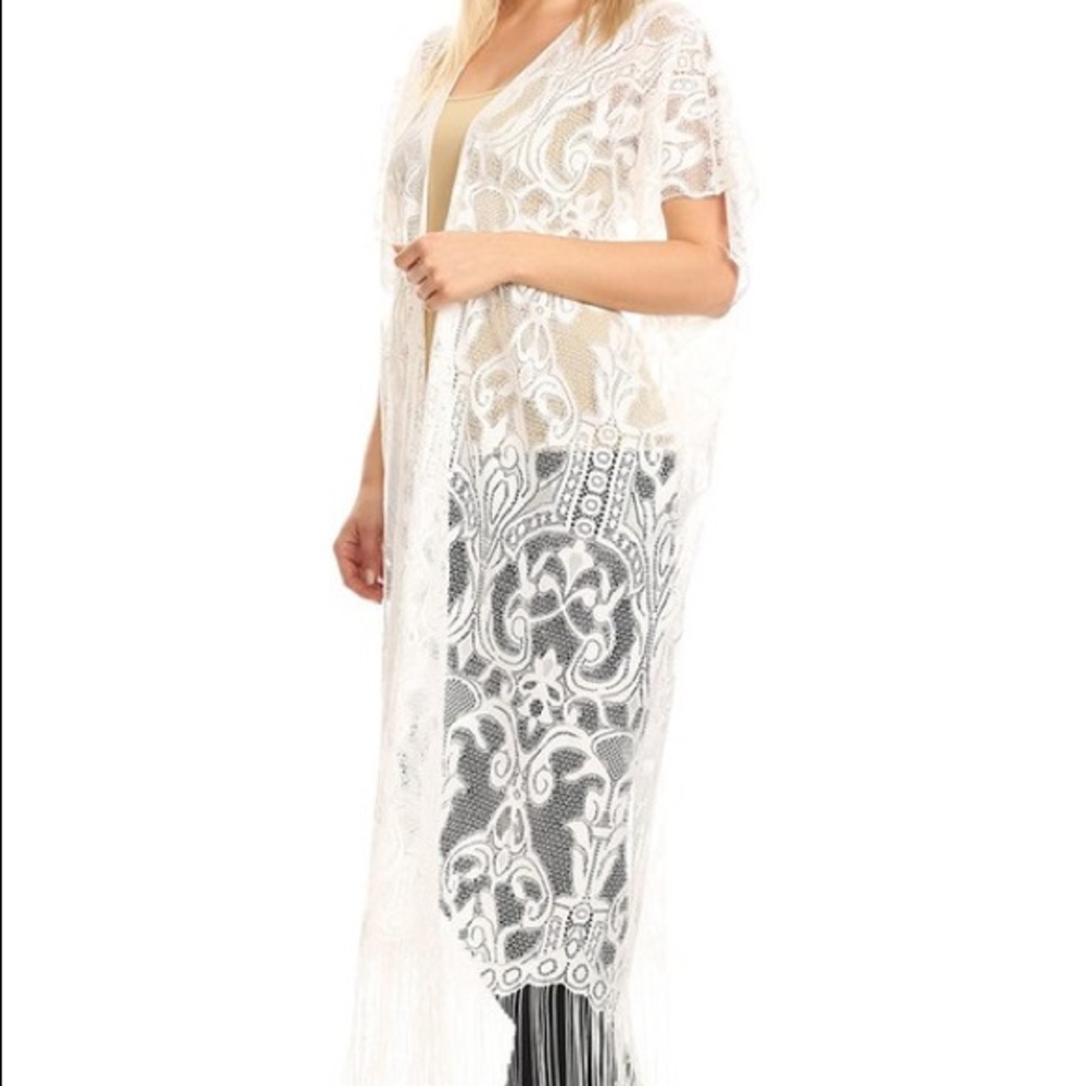 White Kimono / Cardigan - Picture 3 of 5